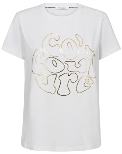 Co'Couture - CoCouture CC Foil T-shirt - Whitegold